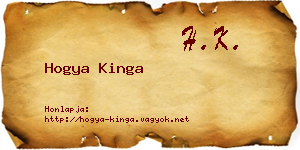 Hogya Kinga névjegykártya